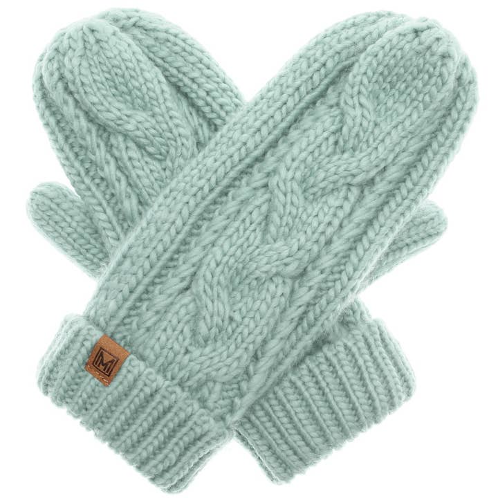 Fashion City - Wholesale Mittens - Women's - Winter Gloves Cable Knit Mittens with Fleece Lined6