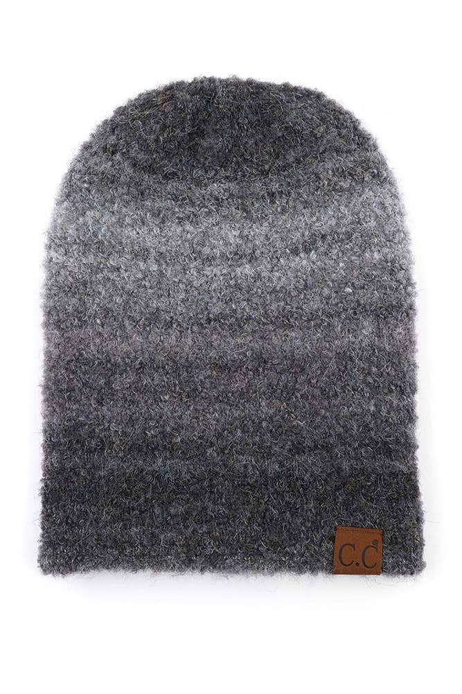 Hana - Wholesale Beanie - Women's - C.C Multi Color Ombre Mohair Cuff Beanie8