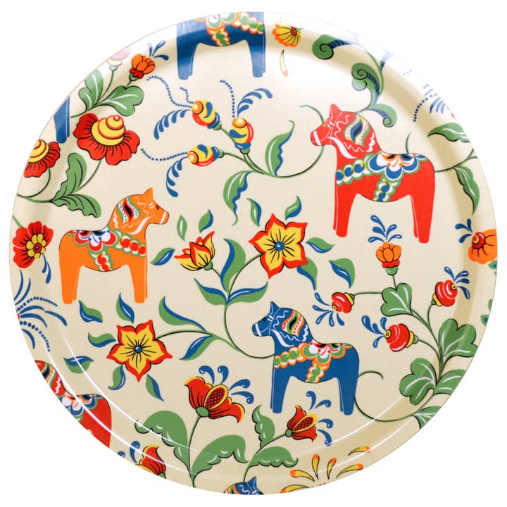 Leksand Beige Rund Bakke for engroshandel hos Arvidssons Textil