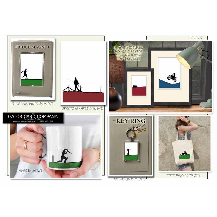 Gator cards – wholesale Everyday greeting card – 2018 Silhouette 7"x5" Greeting Card. 2