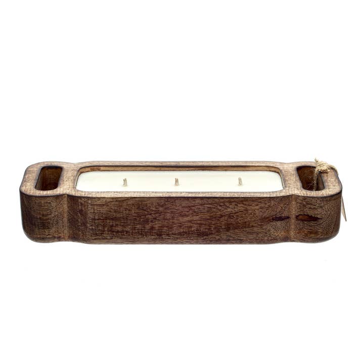 Wooden Rectangle Candle for wholesale by Bentley & Bo