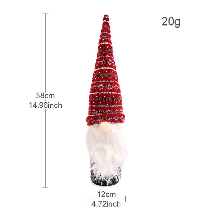 NINEXIS - Wholesale Beanie - Women's - CWMM9411_CHRISTMAS FACELESS DOLL KNITTED WINE BOTTLE HAT1