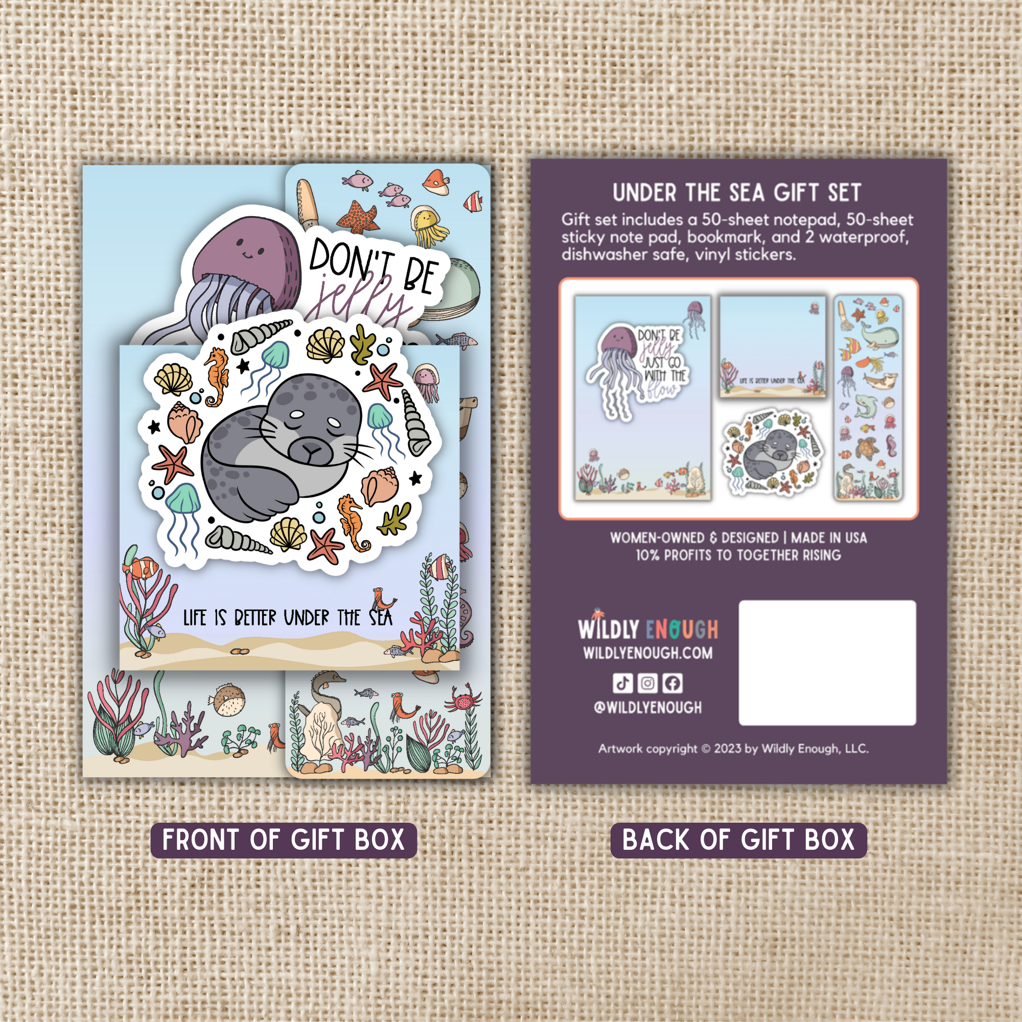 Kingdom of Threads - Wholesale Stationery/notecard set - Under the Sea Boxed Stationery Gift Set1