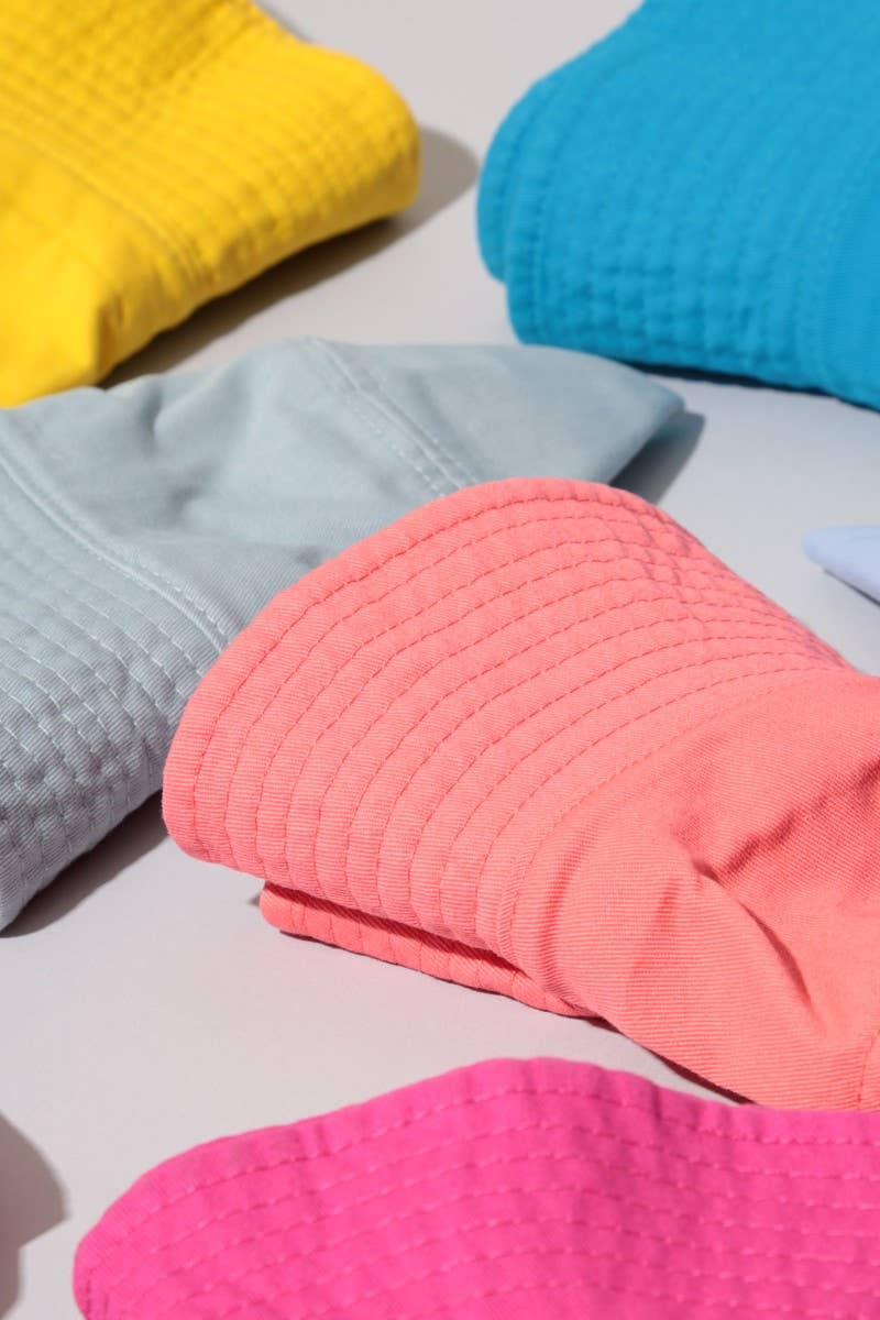 Fashion City - Wholesale Bucket Hat - Women's - Light Solid Color Cotton Bucket Fisherman Hat15