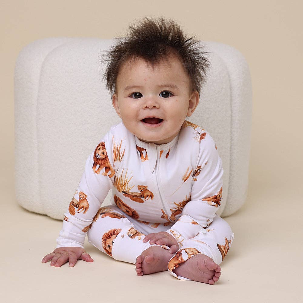 Snuggle Hunny - Wholesale Sleepsuit - Baby - Lion Organic Snugglesuit Convertible Romper2