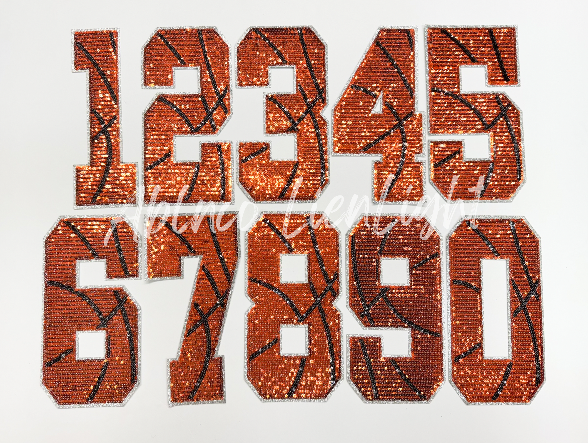 ABLNco - Wholesale Patch - Sequin Basketball Numbers Patch - Large 0