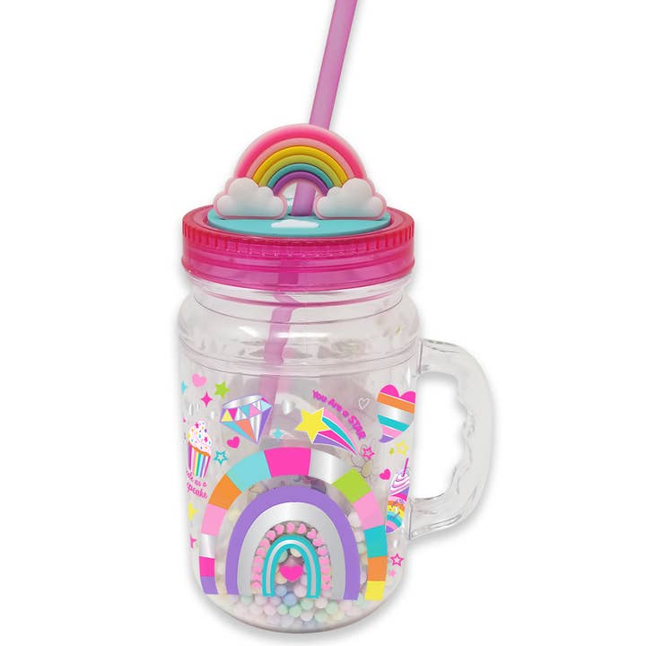 Hot Focus, Inc. - Wholesale Water Bottle - Mason Jar, Rainbow