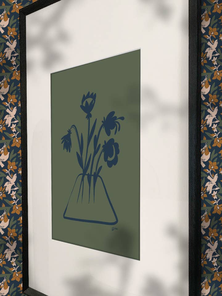 Green Botanical Study | Giclee Art Print for wholesale by Beki Marquardt