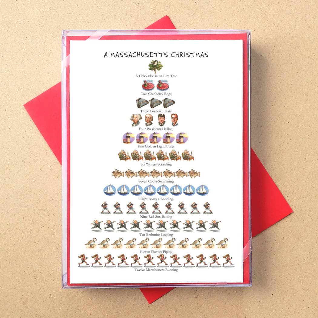 Allport Editions – Großhandel Weihnachtskarte – „Staaten: 12 Days of Christmas“ -Boxkarten — ALLE 50 BUNDESSTAATEN!11