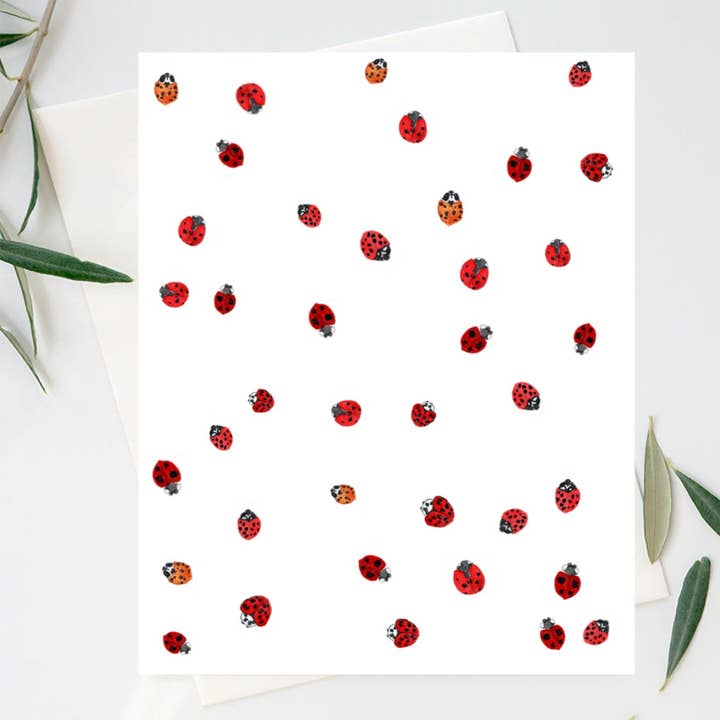 Bungalow House Studio - Wholesale Everyday Greeting Card - Ladybugs