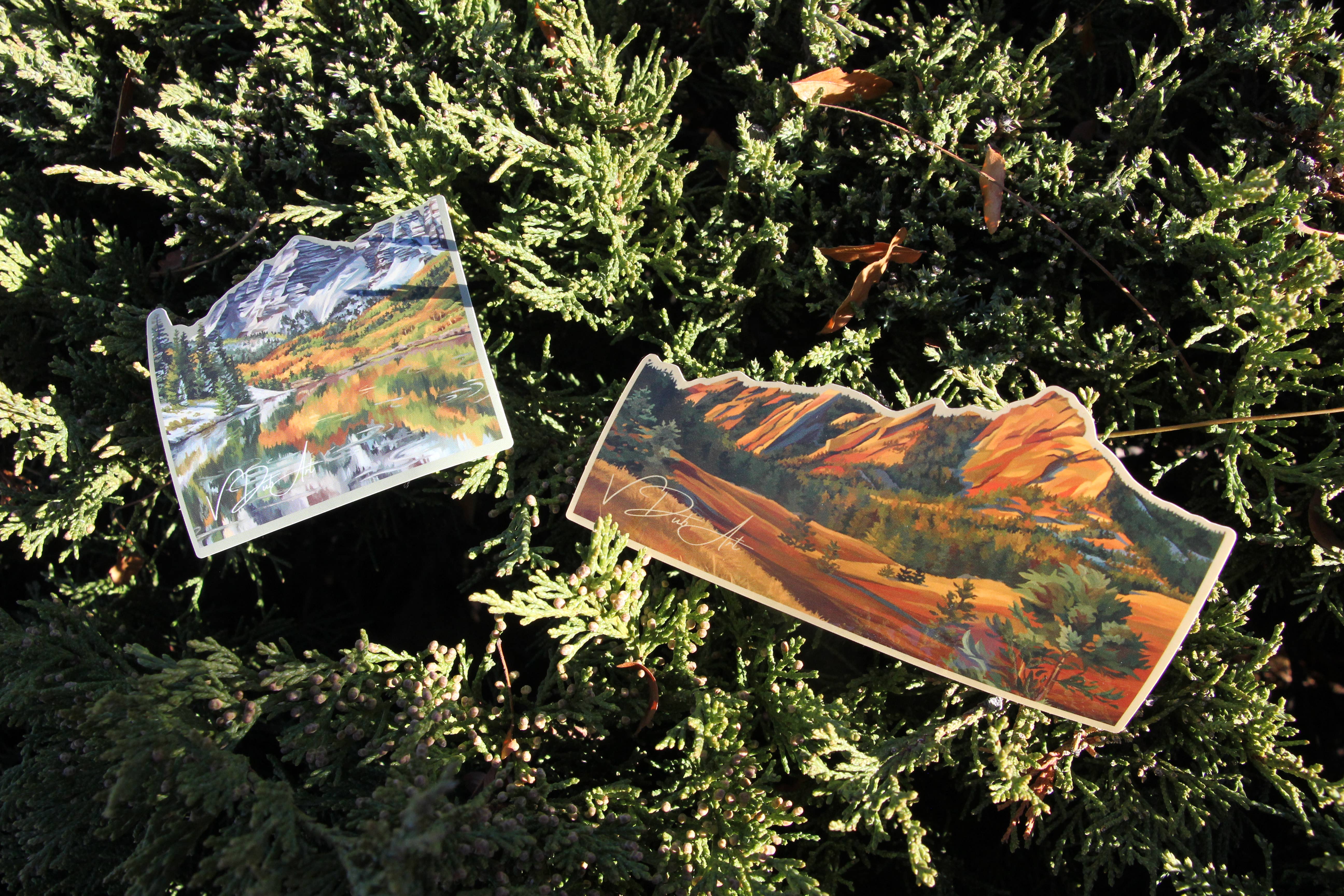 V Dub Art - Wholesale Sticker - Fall in the Bells (Maroon Bells) Vinyl Sticker3