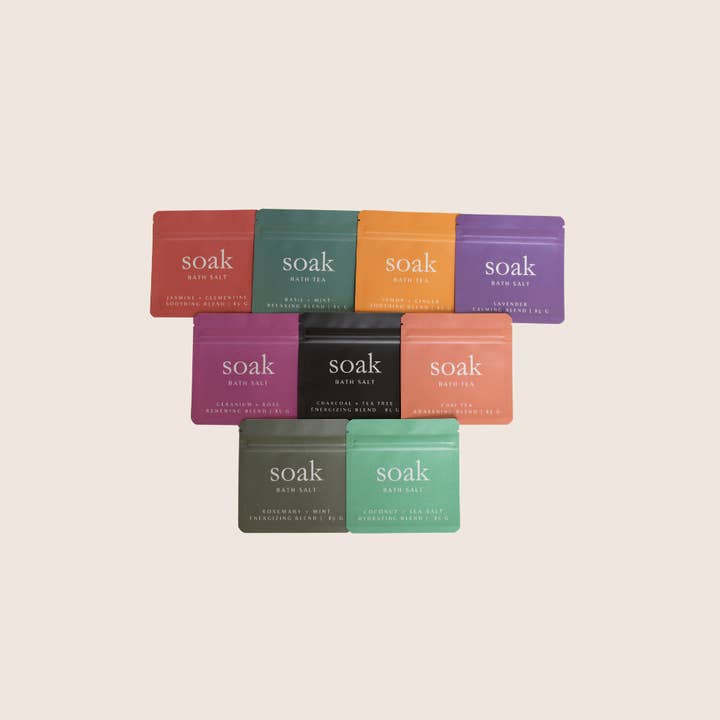 Benjamin Soap Co. - Wholesale Bath Salts - Bath Salt Sample Pack | 9 pc set