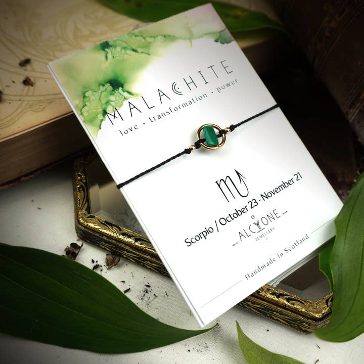 Pulseira de ESCORPIÃO em MALAQUITE por atacado de Alcyone Jewellery Ltd