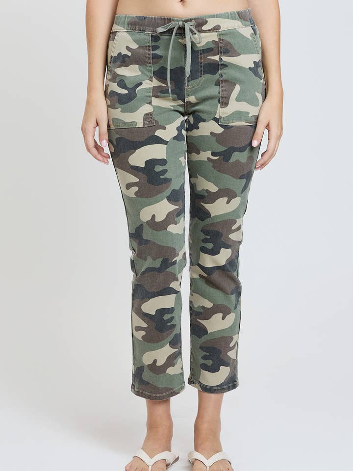 Jogger à enfiler taille haute à jambe droite - P052607 pour la vente par YMI