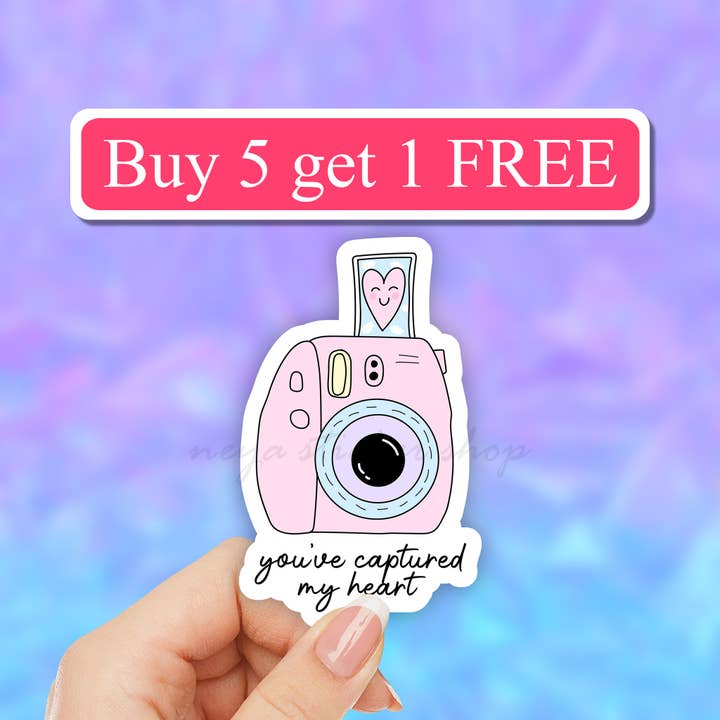 You've captured my heart funny camera valentines day sticker for wholesale by Neya Sticker Shop