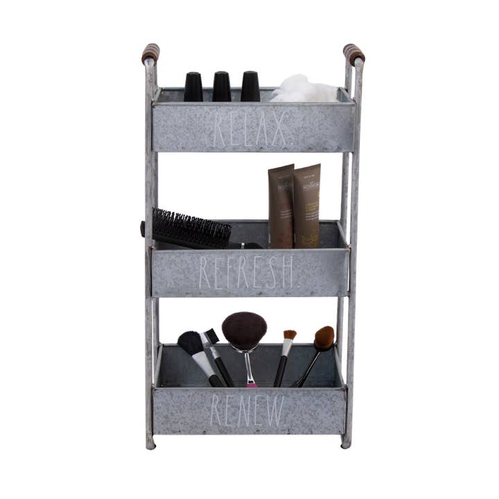 DesignStyles Home - Vente Étagère flottante - Rae Dunn Caddie de rangement en métal galvanisé à 3 niveaux2