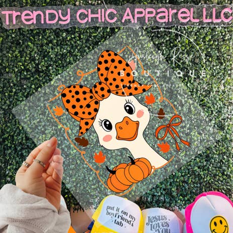 Fall Goose DTF Transfer for wholesale by Trendy Chic Apparel LLC