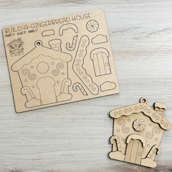 Pheasant & Needham Home Decor & Crafts - Wholesale DIY Craft Kit - Build a Gingerbread House Ornament CHRISTMAS DIY CRAFT KIT2