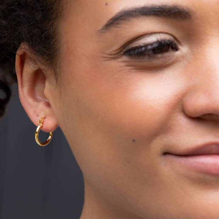 Scout Curated Wears - Wholesale Dangle Earrings - Interchangeable Charm Earring - Aqua Terra/Peace/Gold