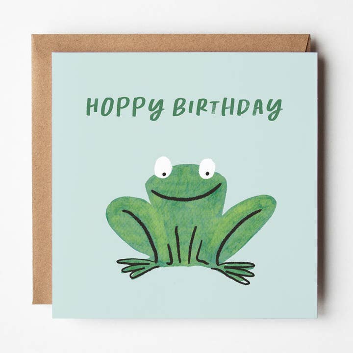 Hoppy Birthday - blank greetings card for wholesale by Design Smith