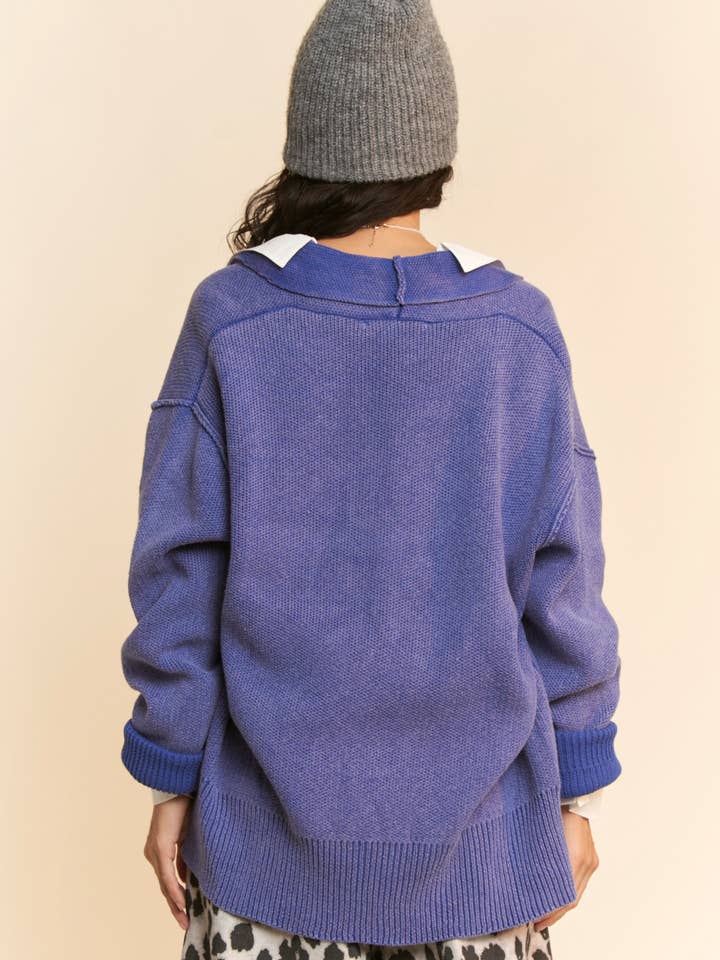 Davi & Dani - Wholesale Cardigan - Women's - PLUS SHAWL COLLAR BUTTON FRONT KNIT CARDIGAN