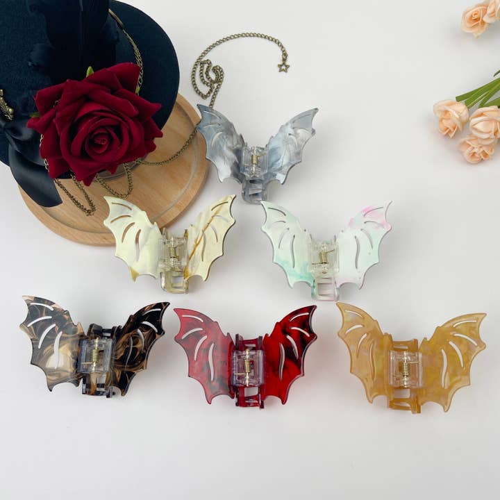 TheDivaSoap - Wholesale Hair Clip - Women's - Colorful Bat Hair Clip Halloween