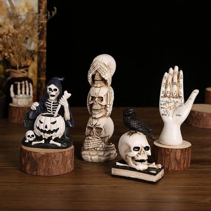 BuddhAayurveda - Wholesale Decorative Figurine - Skull Resin Ornaments - Landscaping Props - Halloween