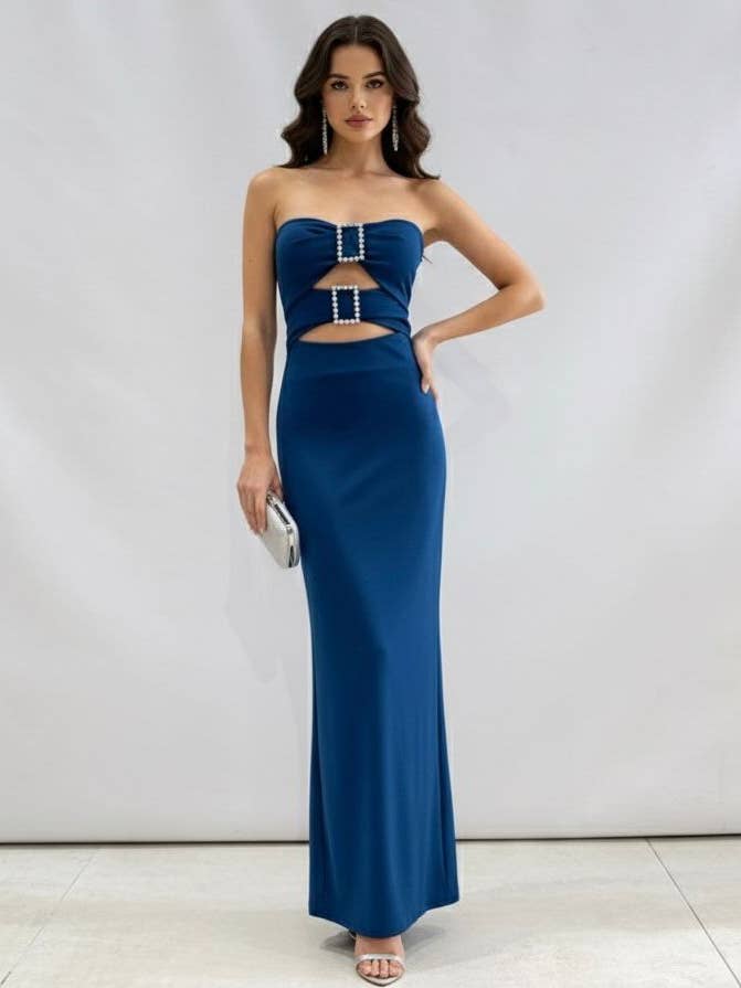 Invitadissimas - Wholesale Gown - Women's - Long dress buckles 431850