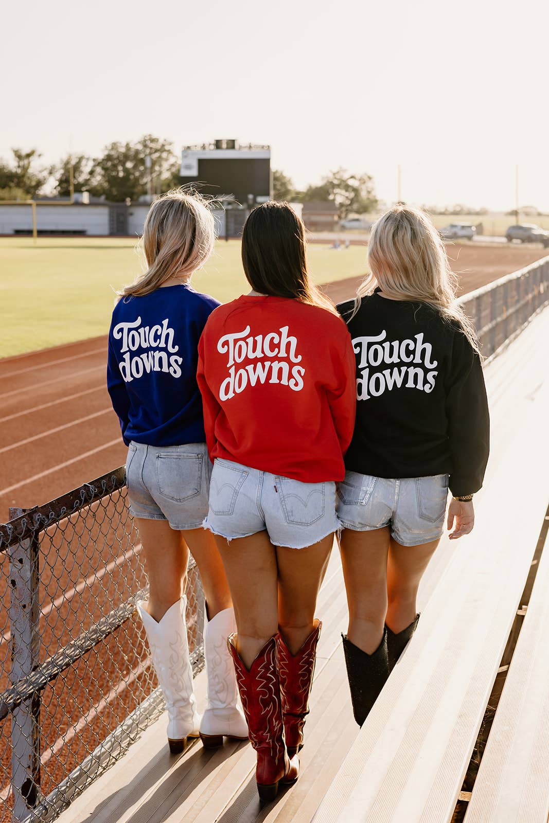 Worthy Hat Co. - Vente Sweat-shirt à imprimés – femme - Touchdowns Funky rouge2