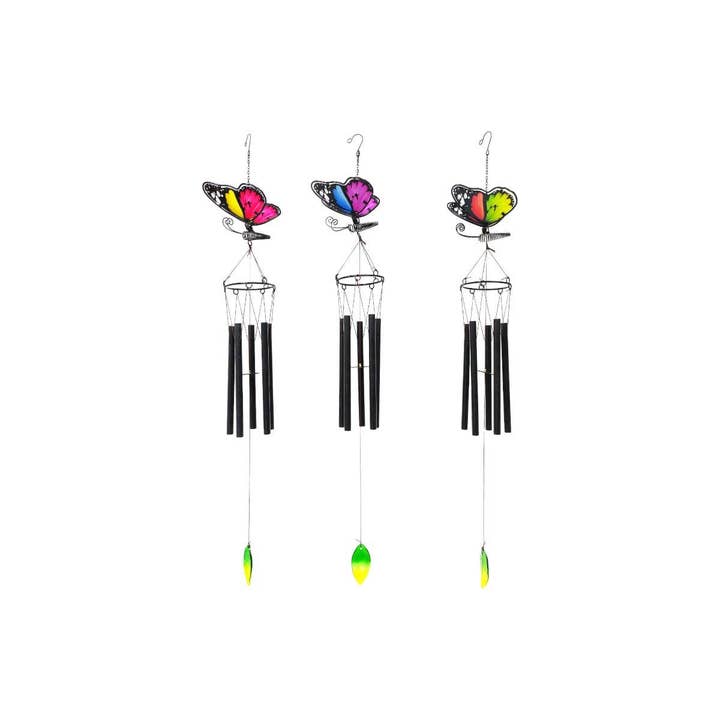 Cubby House by Malmar - Wholesale Wind chime - Butterfly Wind Chime 3 Asstd