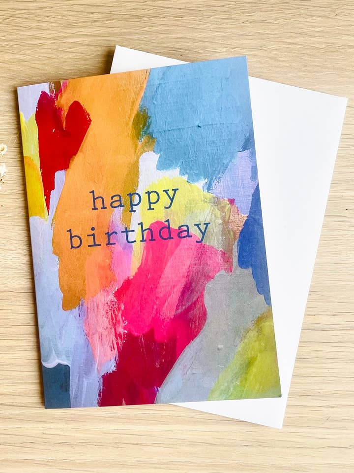 Colourful Scribbles Birthday Card for wholesale by Beth Garner