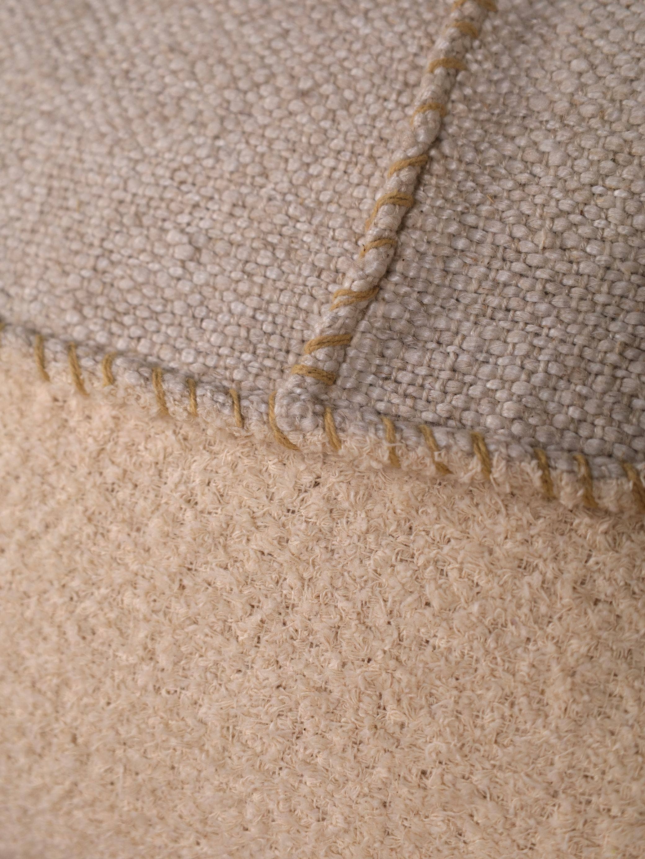 Eyda Homes - Vente Housse de coussin - Housse de coussin en lin naturel brodé à la main 16x24"3