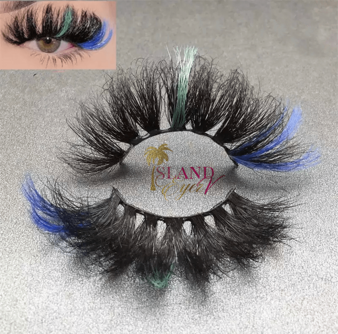 Island Eyez Vendor - Wholesale False/Fake Eyelashes - Handmade 25 mm Colored Lashes Wholesale4