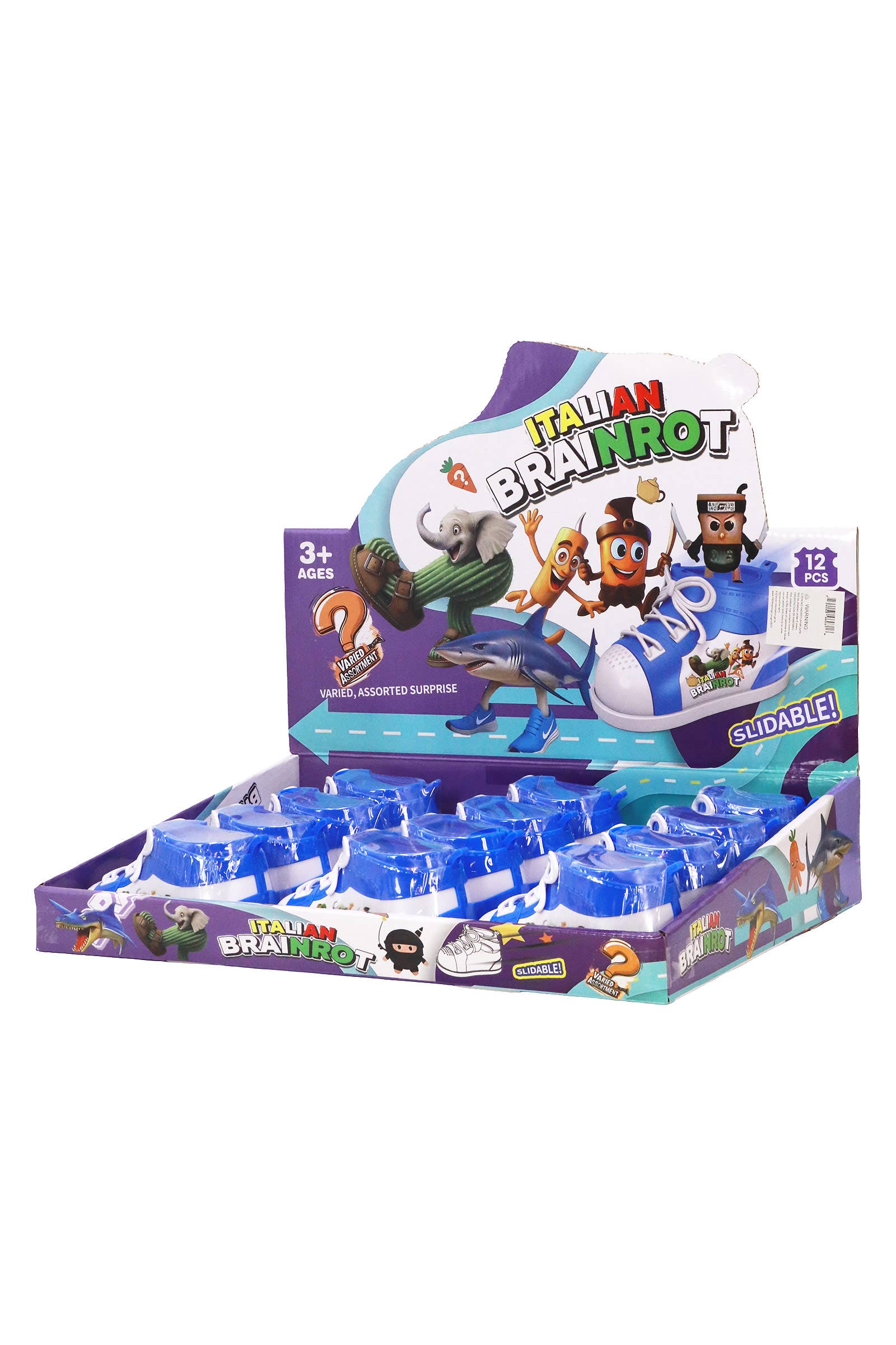 ASSORTI Boîte Mystère de Voitures de Baskets Brain Rot - 12 Pièces en vente sur Faire2