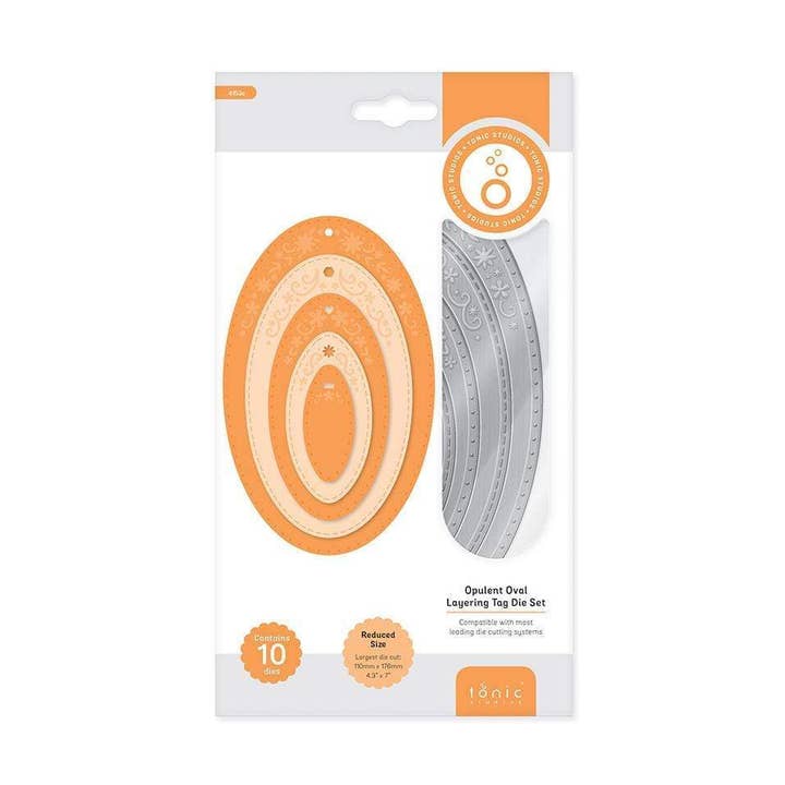 Tonic Studios - Opulent Oval Layering Tag Die Set - 4153E for wholesale by Tonic Studios
