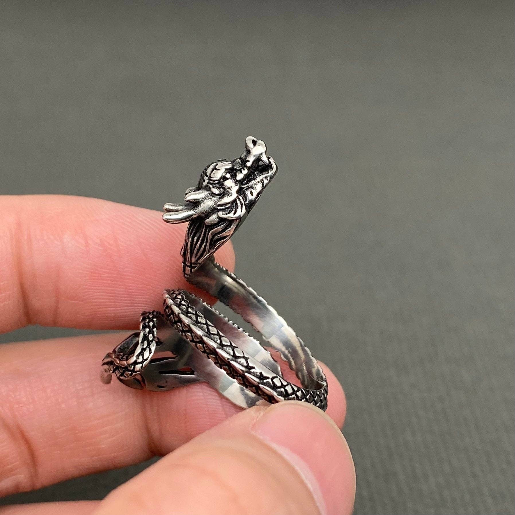 Mio Queena - Wholesale Signet Ring - Chinese Dragon Men's Stainless Steel Ring - MJ/MR2
