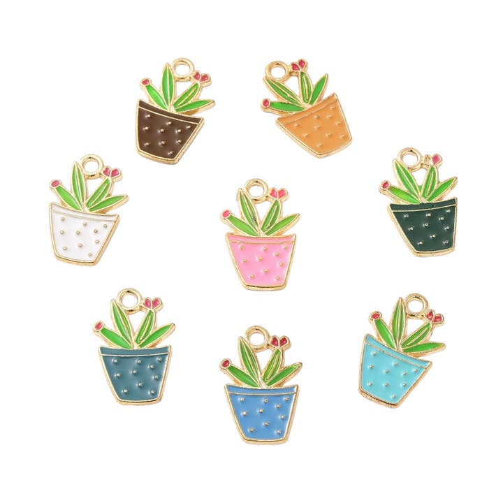 Charme de Planta Sortida em Liga de Ouro por atacado de Love, Paige Designs