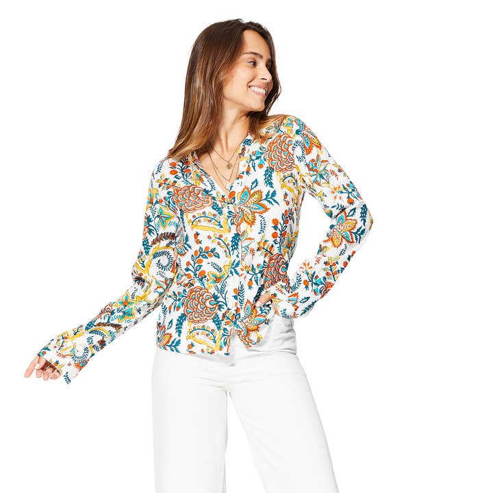 SUMMER LONG SLEEVE TOP TOPV0116B for wholesale by Aller Simplement