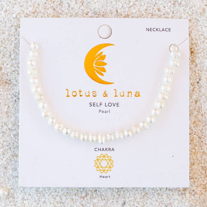 Collier de guérison Self Love Pearl 4 mm pour la vente par Lotus and Luna