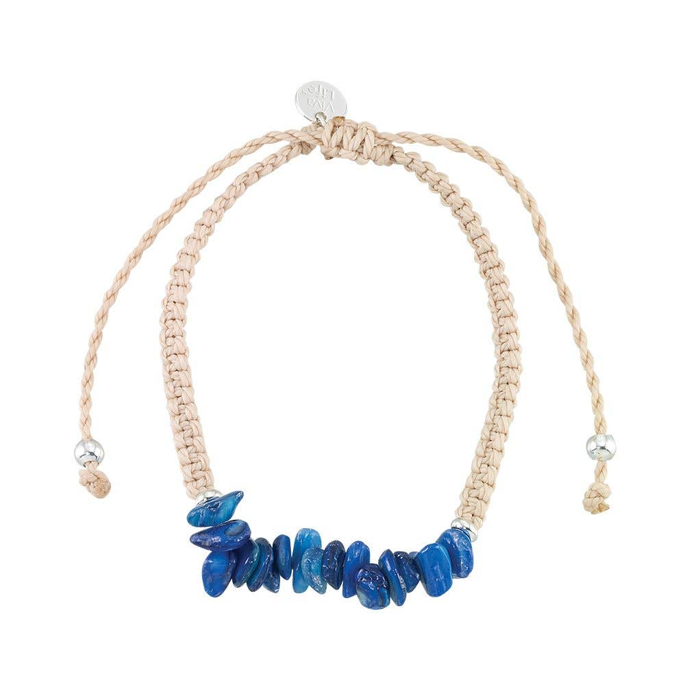 World End Imports Jewelry & Gifts - Wholesale Beaded Bracelet - BR Macrame Shell Chip-122