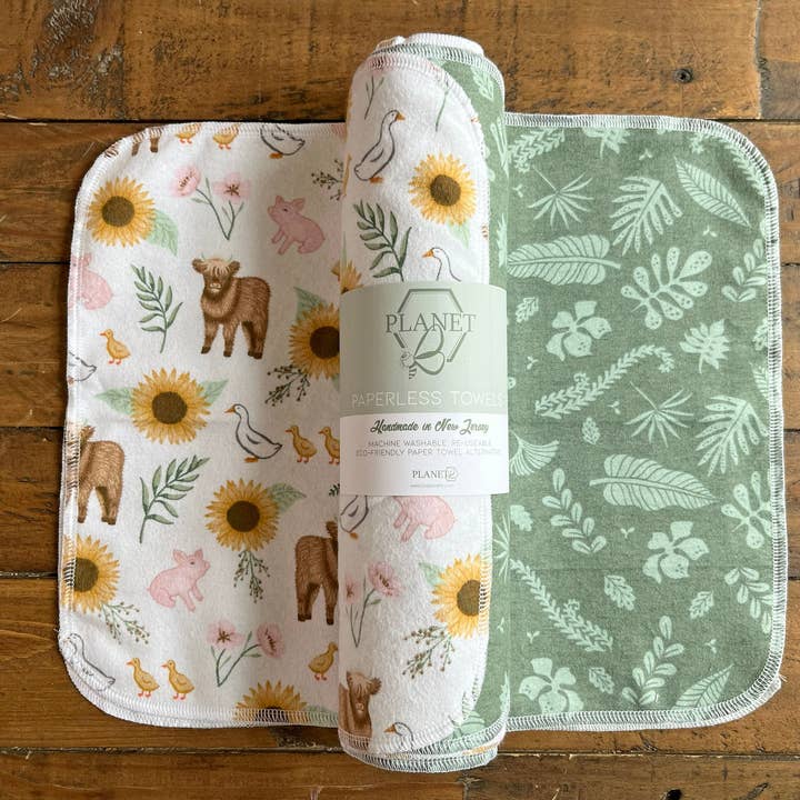 Asciugamani senza carta - Mucche delle Highlands per la vendita all'ingrosso da parte di Planet B, Inc.