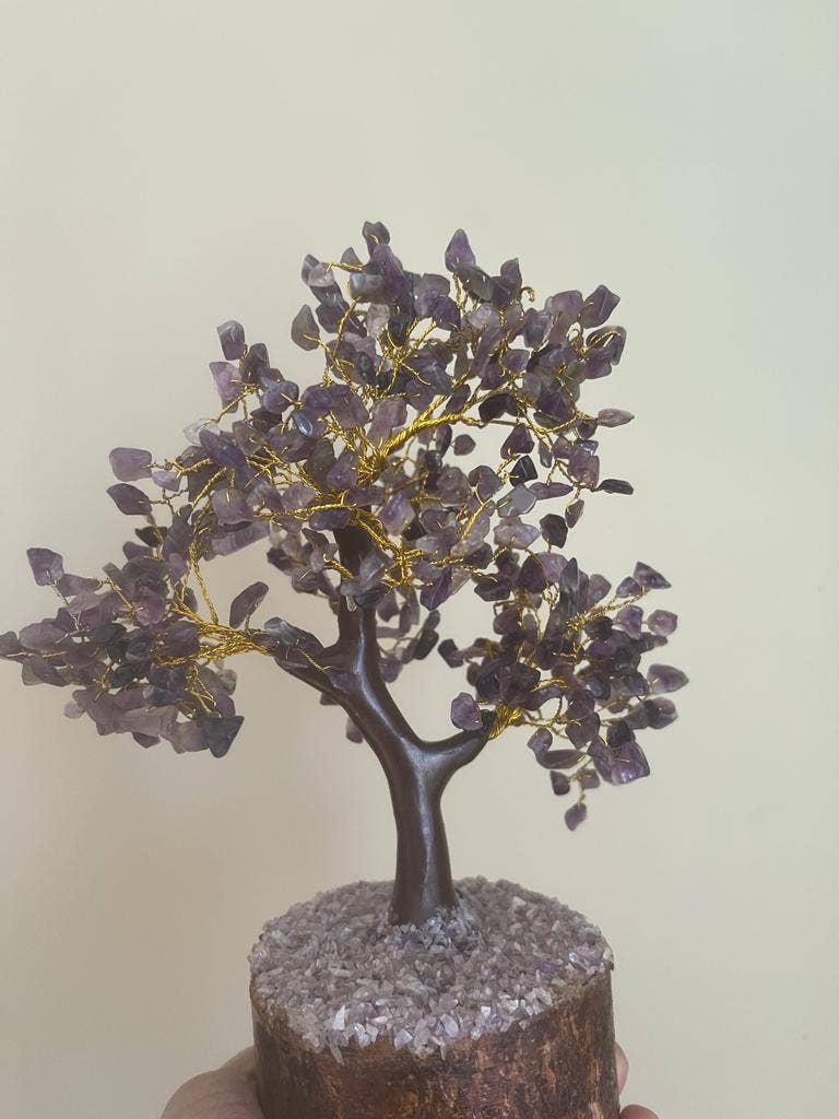 jiomind - Vendita all'ingrosso Decorazioni da tavolo - Albero di Cristalli di Ametista con 500 Pietre su Filo Dorato6