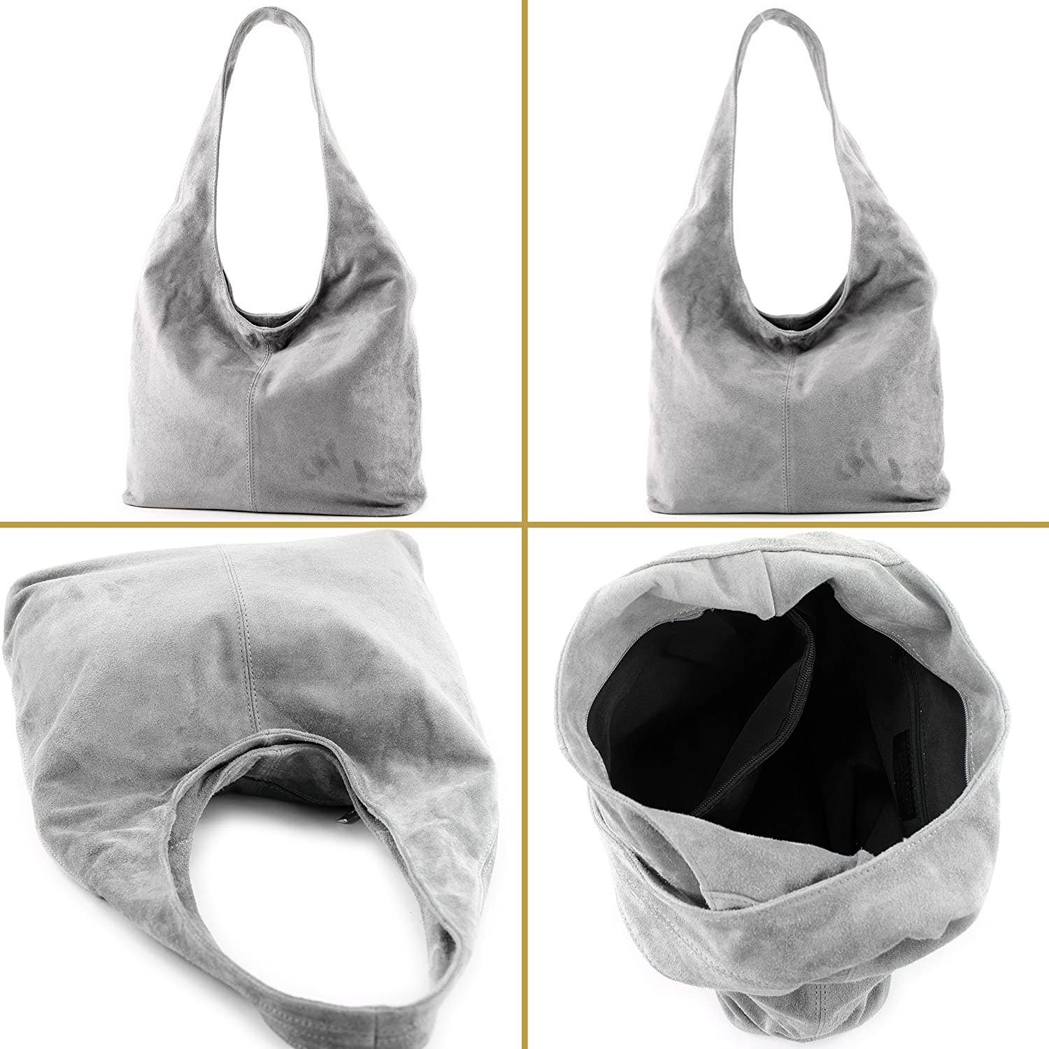 Ellas Trading - Wholesale Tote Bag - Women's - Genuine Italian Suede Large Tote Bag with Purse21