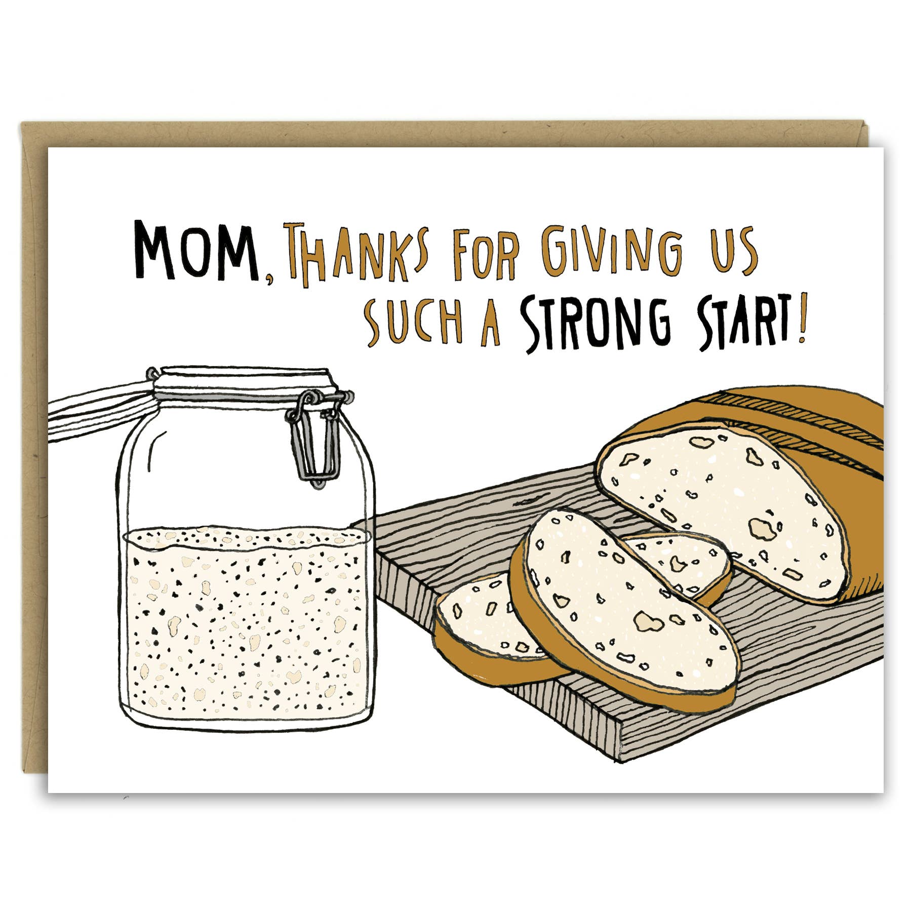 Sloe Gin Fizz - Wholesale Mother’s Day card - Bread Starter Mom Greeting Card0