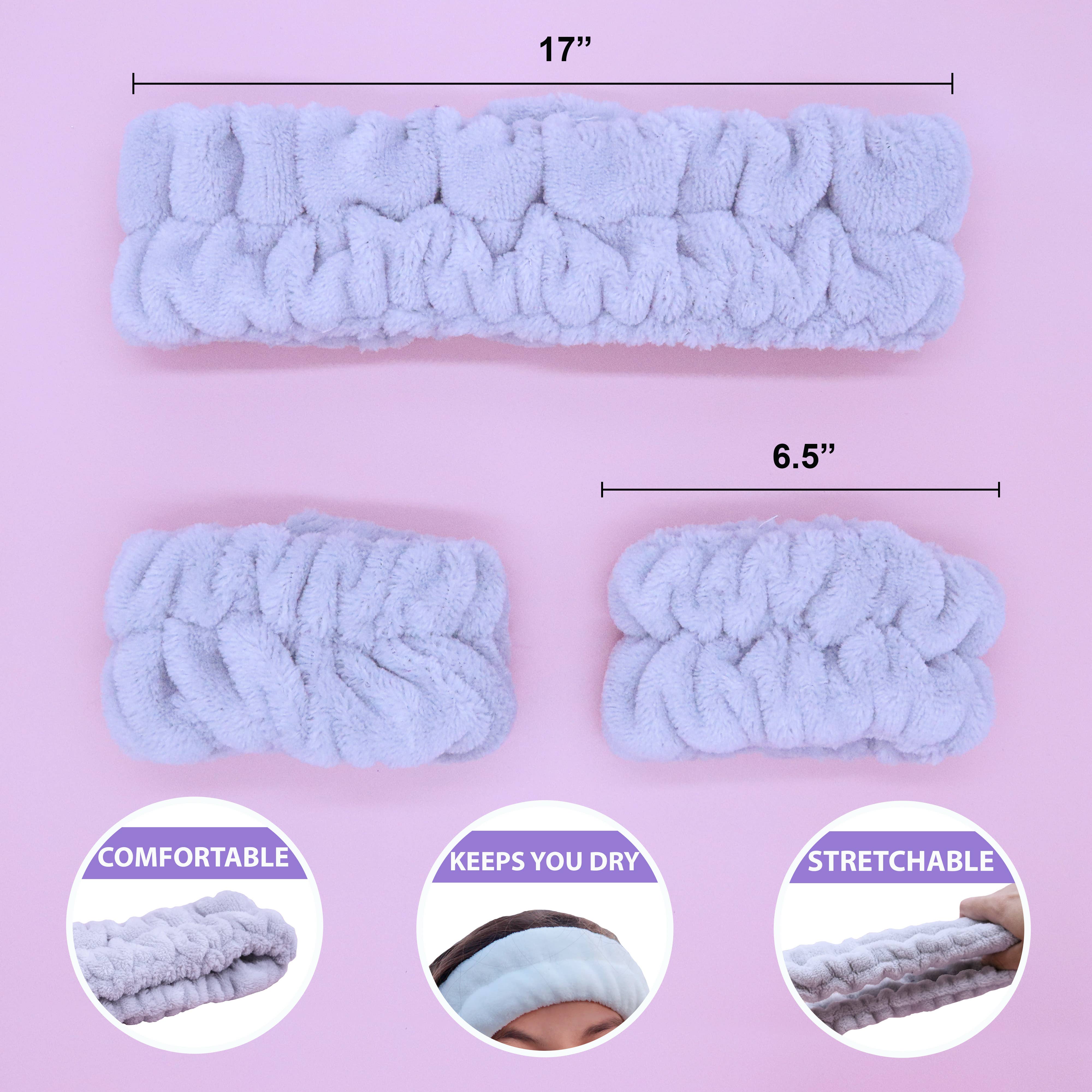 Frog Sac - Wholesale Spa Headband - Spa Headband - Skincare Headband & Wristband Set4