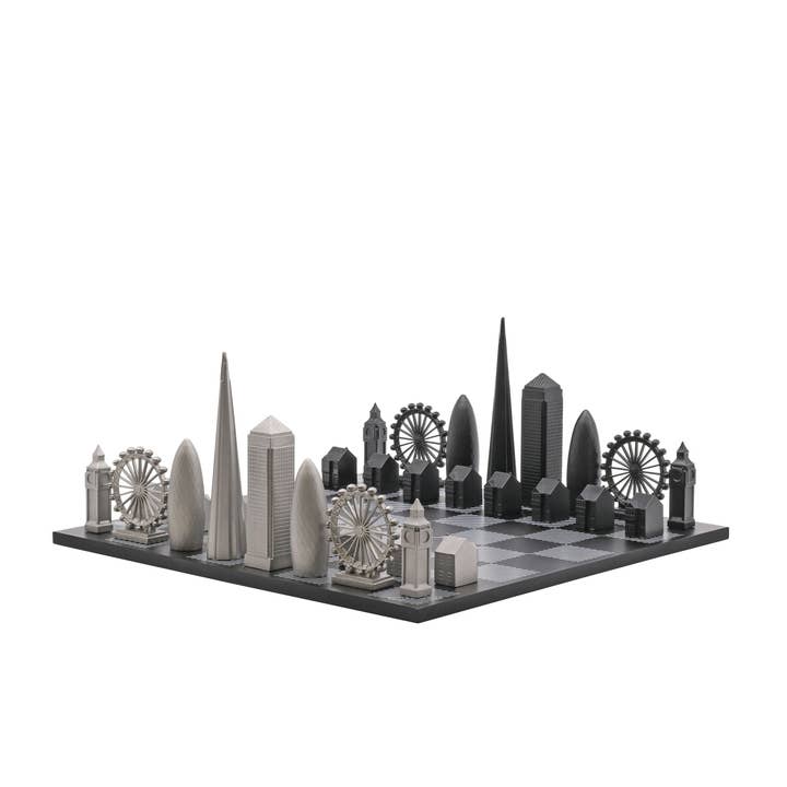 Skyline Chess - Wholesale Board Game - Stainless Steel London Edition - Skyline Chess Set