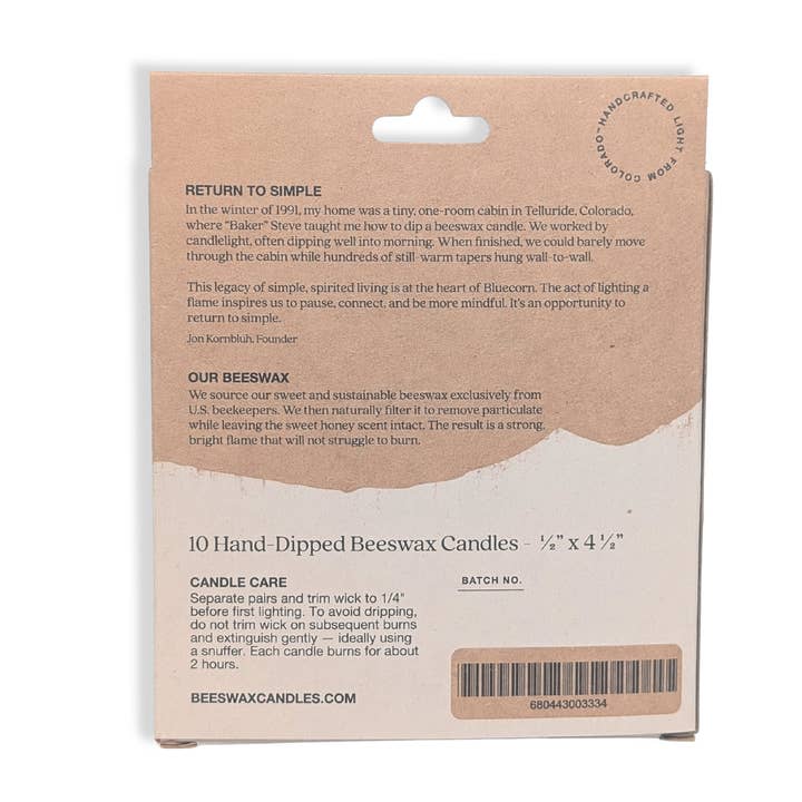 Bluecorn Candles - Wholesale Tapered Candle/Candlestick - Mini Beeswax Taper Candles - 10-Pack Chime Candles3