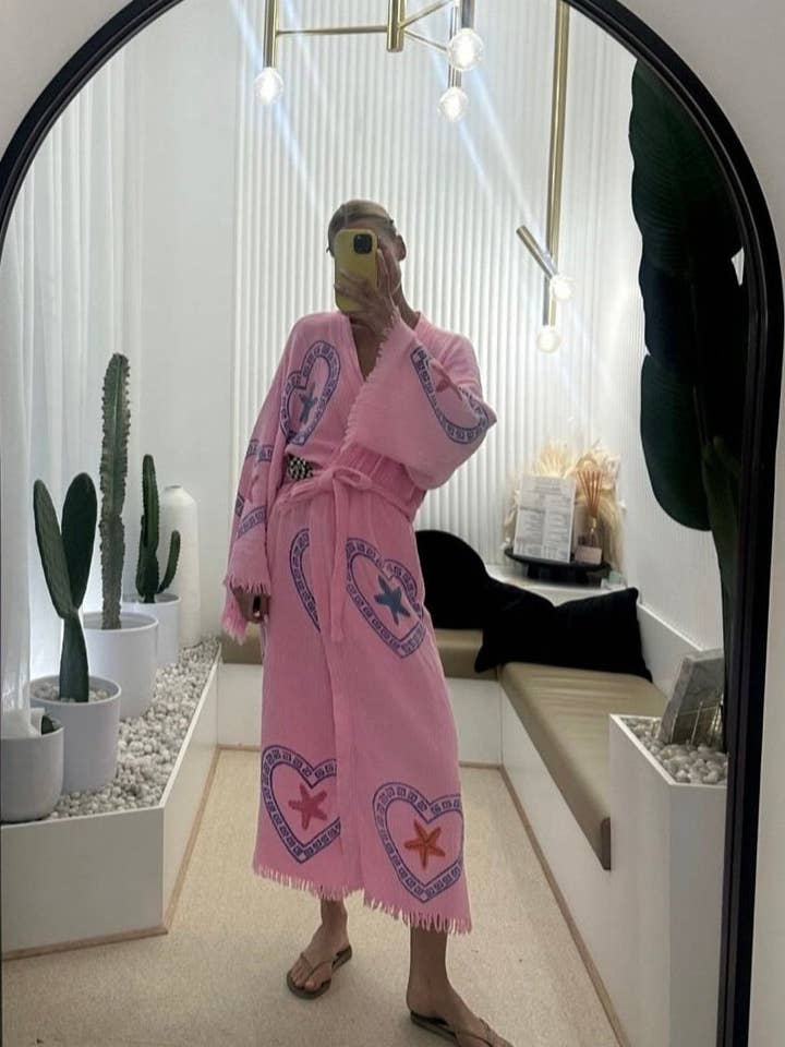 Orchid Bloom Long Robe Sea Star print - Just back in stock, run don’t walk! for wholesale by Cie Cie