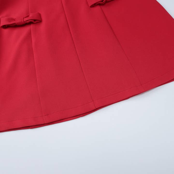 Rosa Clothing - Wholesale Dress - Women's - Bow Embellished Valentines Day Mini Dress5