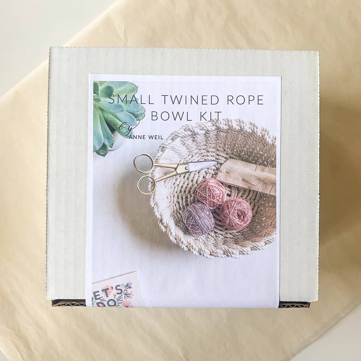 Flax & Twine – wholesale DIY craft kit – Jessie Twined Rope Bowl Kit3